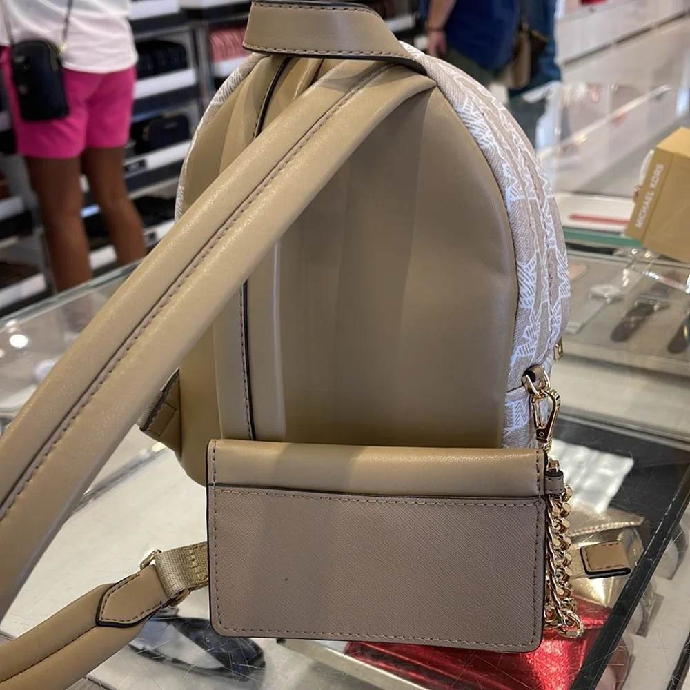 MICHAEL KORS Maisie Extra-Small Logo 2-in-1 Backpack Camel  NWT